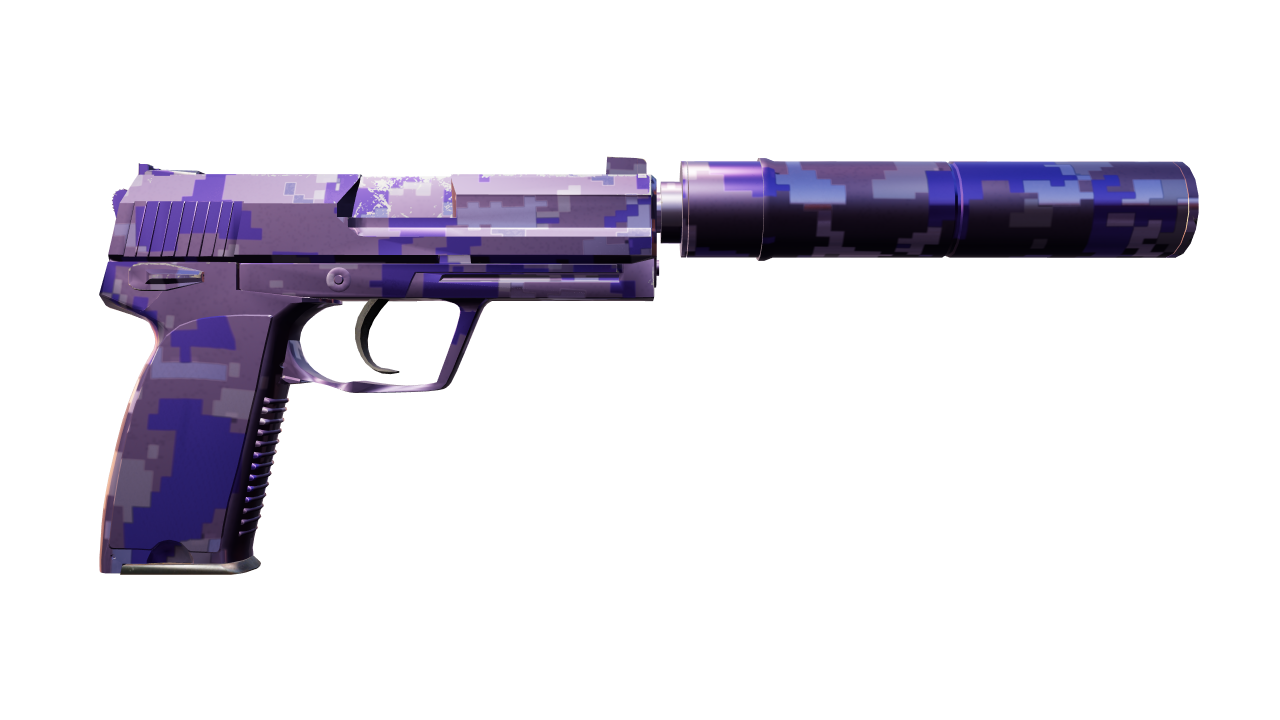 Back view of USP-S | Purple DDPAT