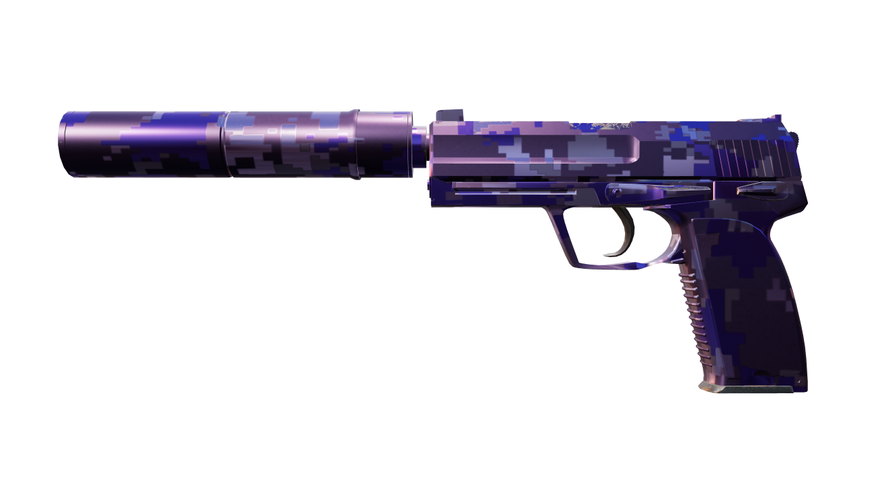 Front view of USP-S | Purple DDPAT