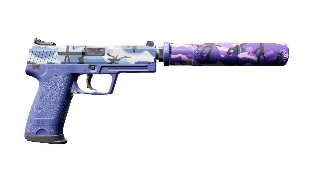 Back view of USP-S | Alpine Camo