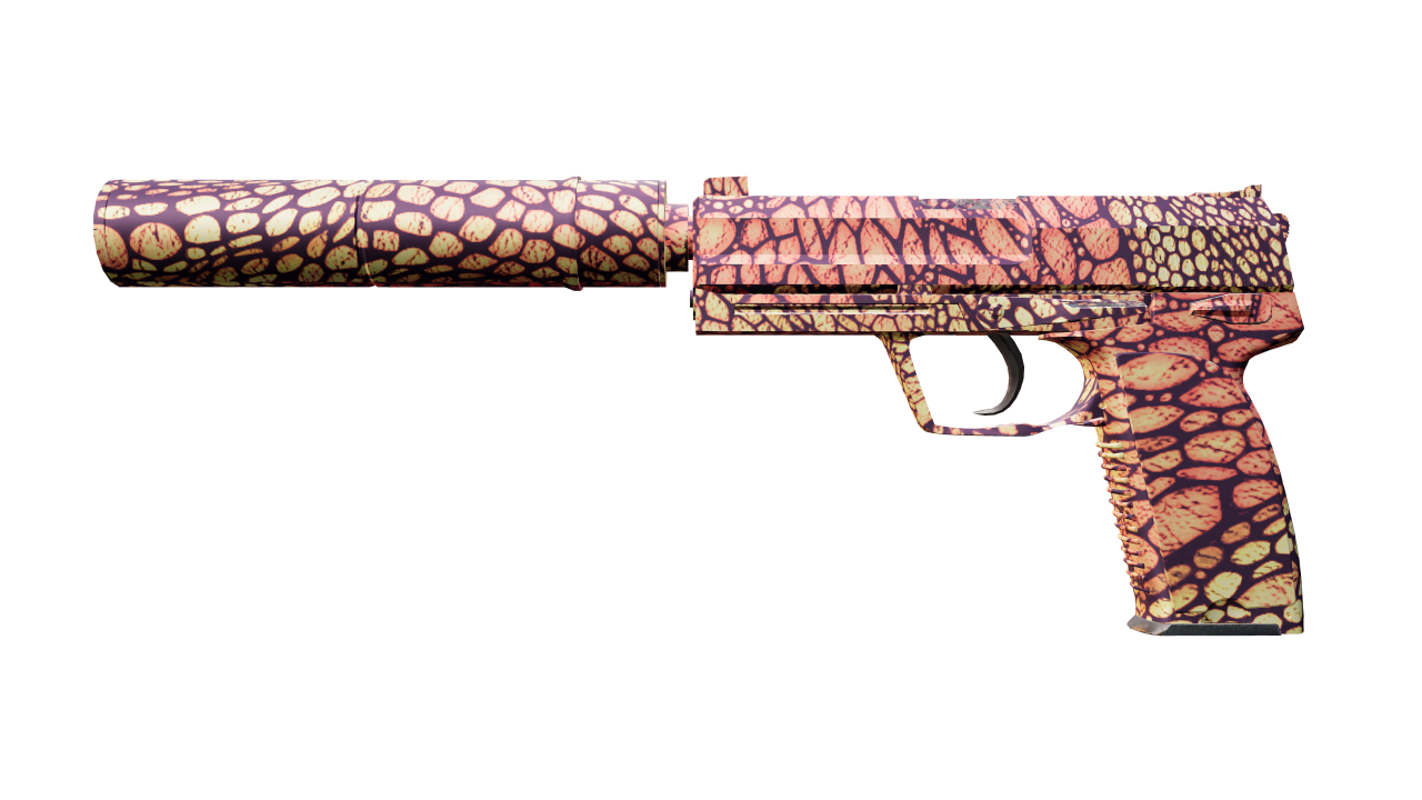Front view of USP-S | Orange Anolis