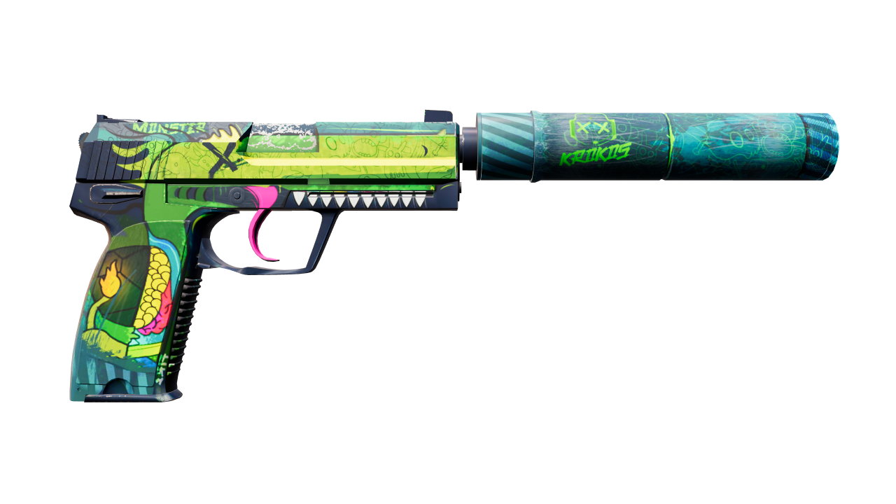 Back view of USP-S | Monster Mashup