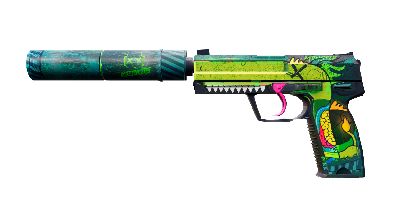 Front view of USP-S | Monster Mashup