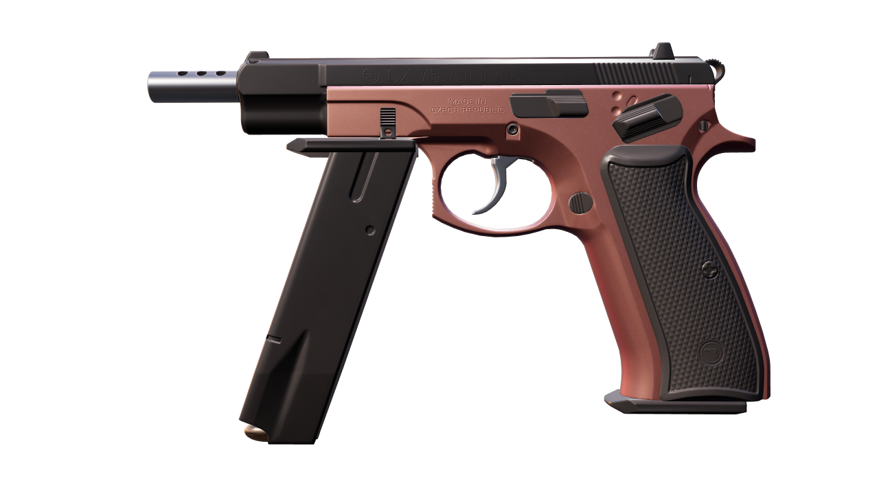 Front view of CZ75-Auto | Pink Pearl