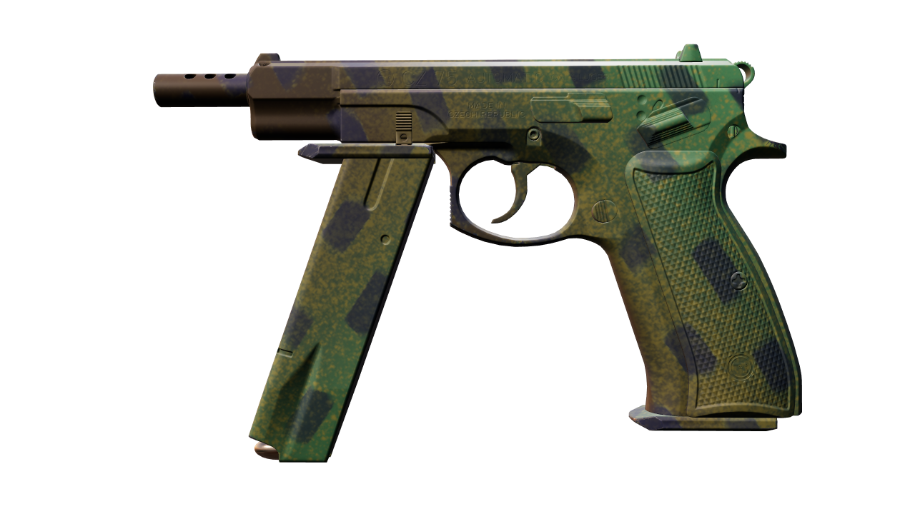 Front view of CZ75-Auto | Jungle Dashed