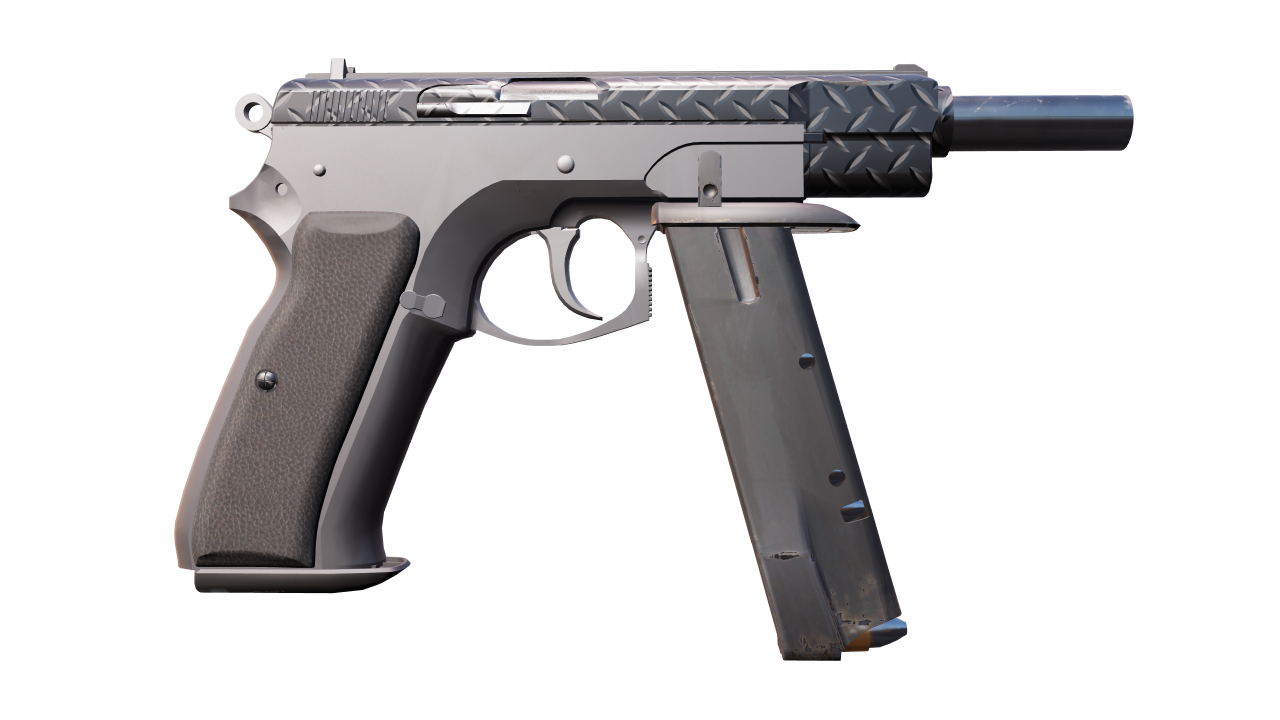 Back view of CZ75-Auto | Tread Plate