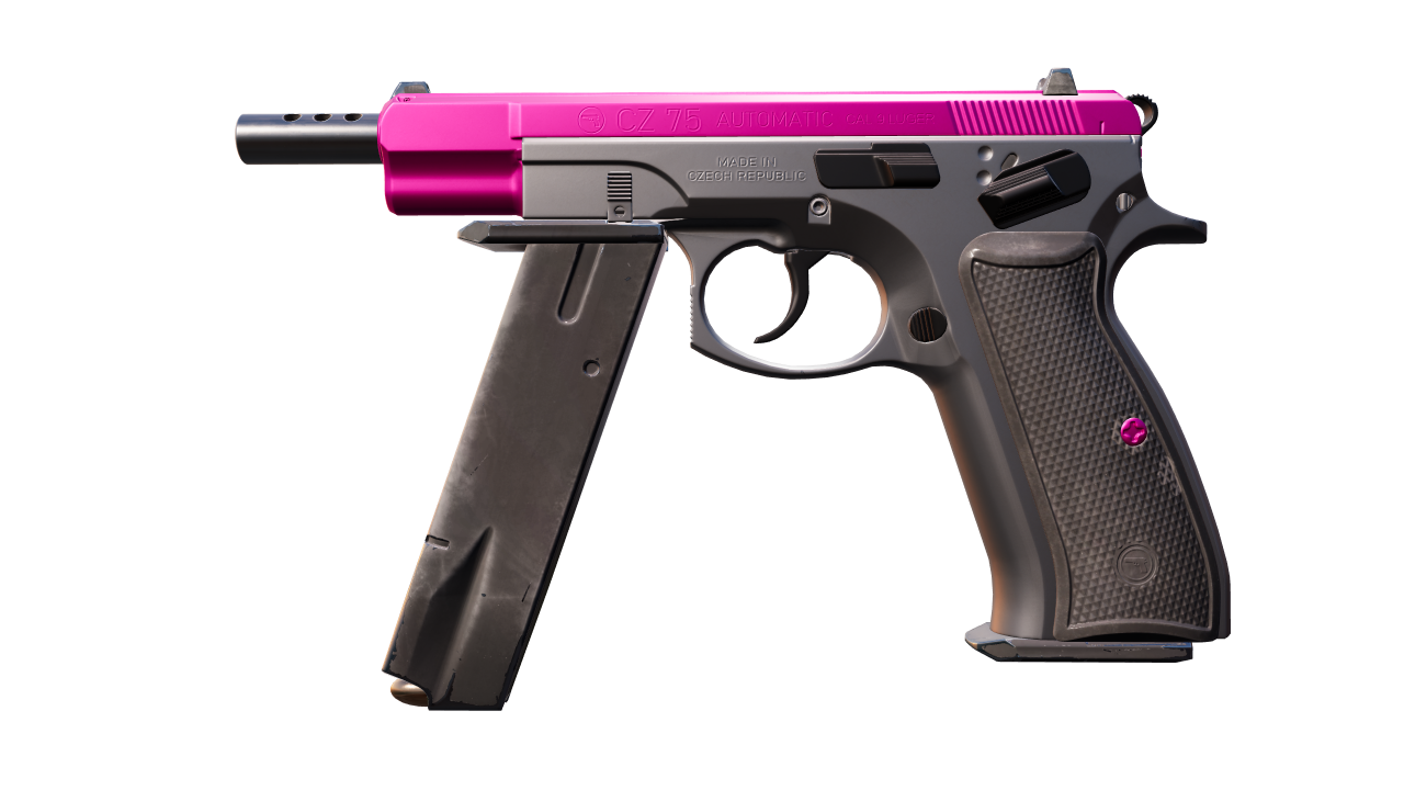 Front view of CZ75-Auto | The Fuschia Is Now