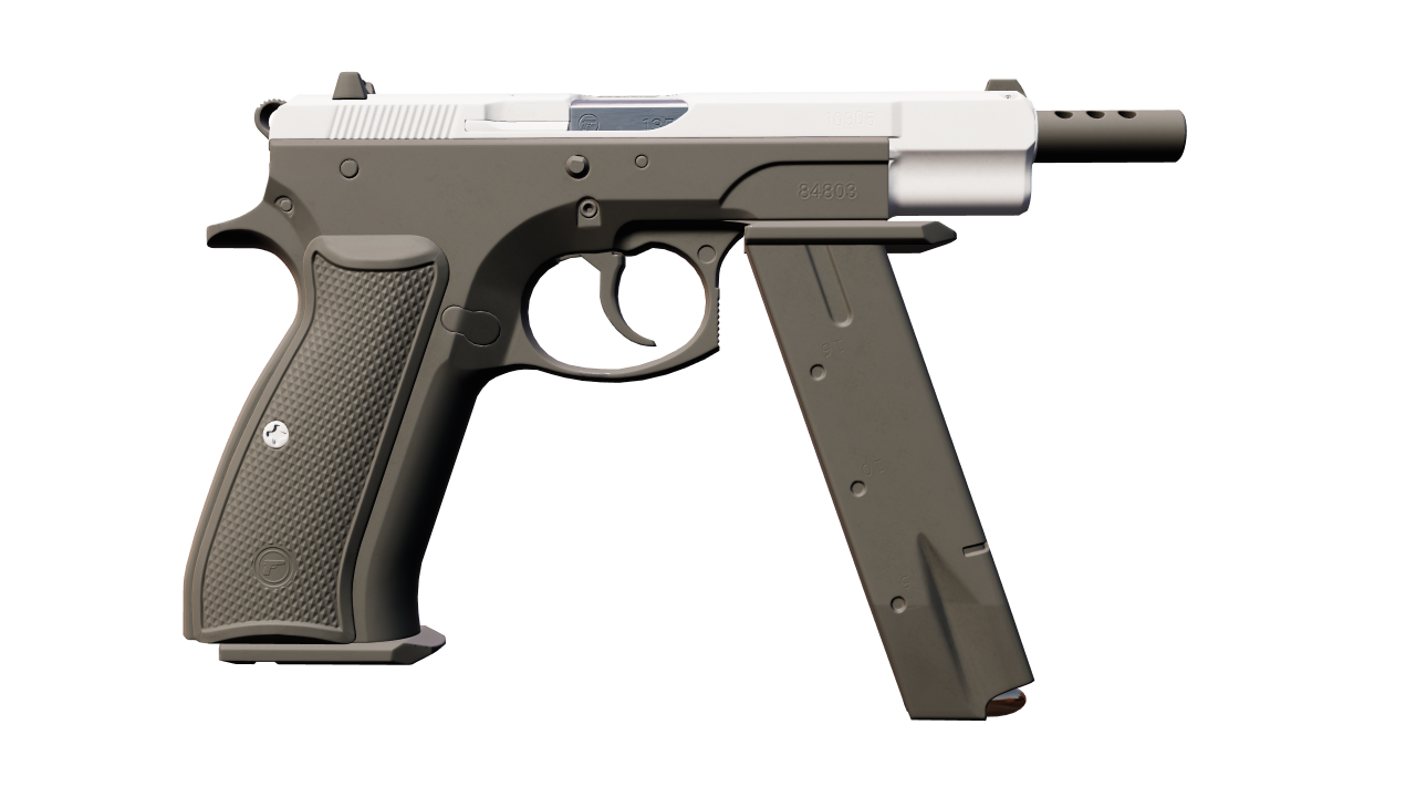 Back view of CZ75-Auto | Tuxedo