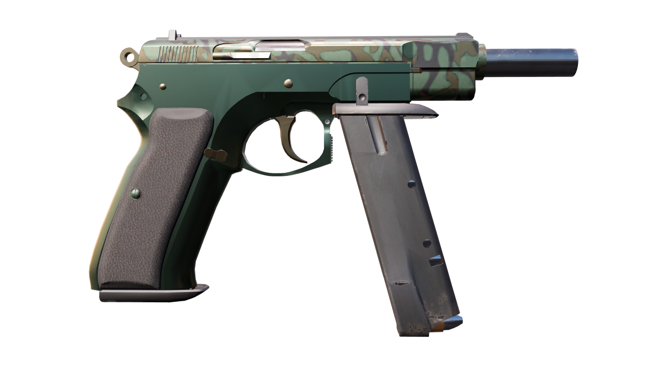 Back view of CZ75-Auto | Army Sheen