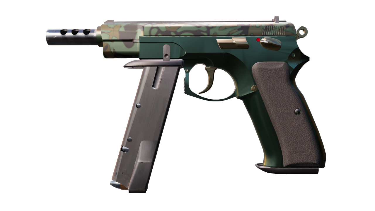 Front view of CZ75-Auto | Army Sheen