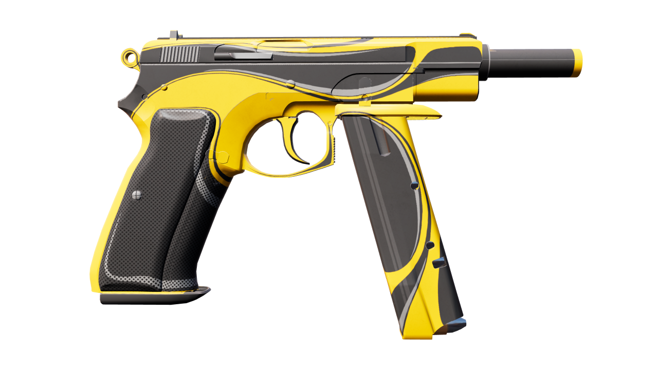 Back view of CZ75-Auto | Yellow Jacket