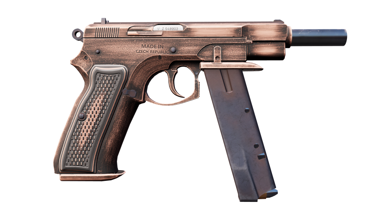 Back view of CZ75-Auto | Distressed