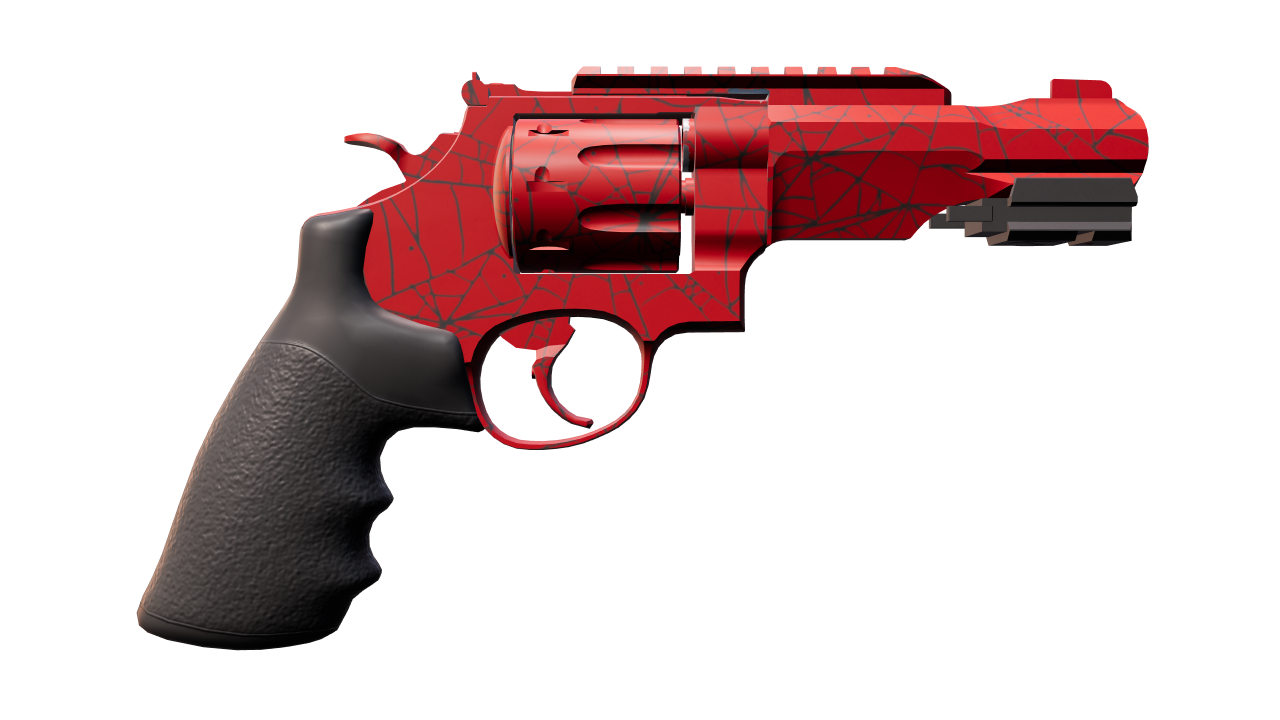 Back view of R8 Revolver | Crimson Web