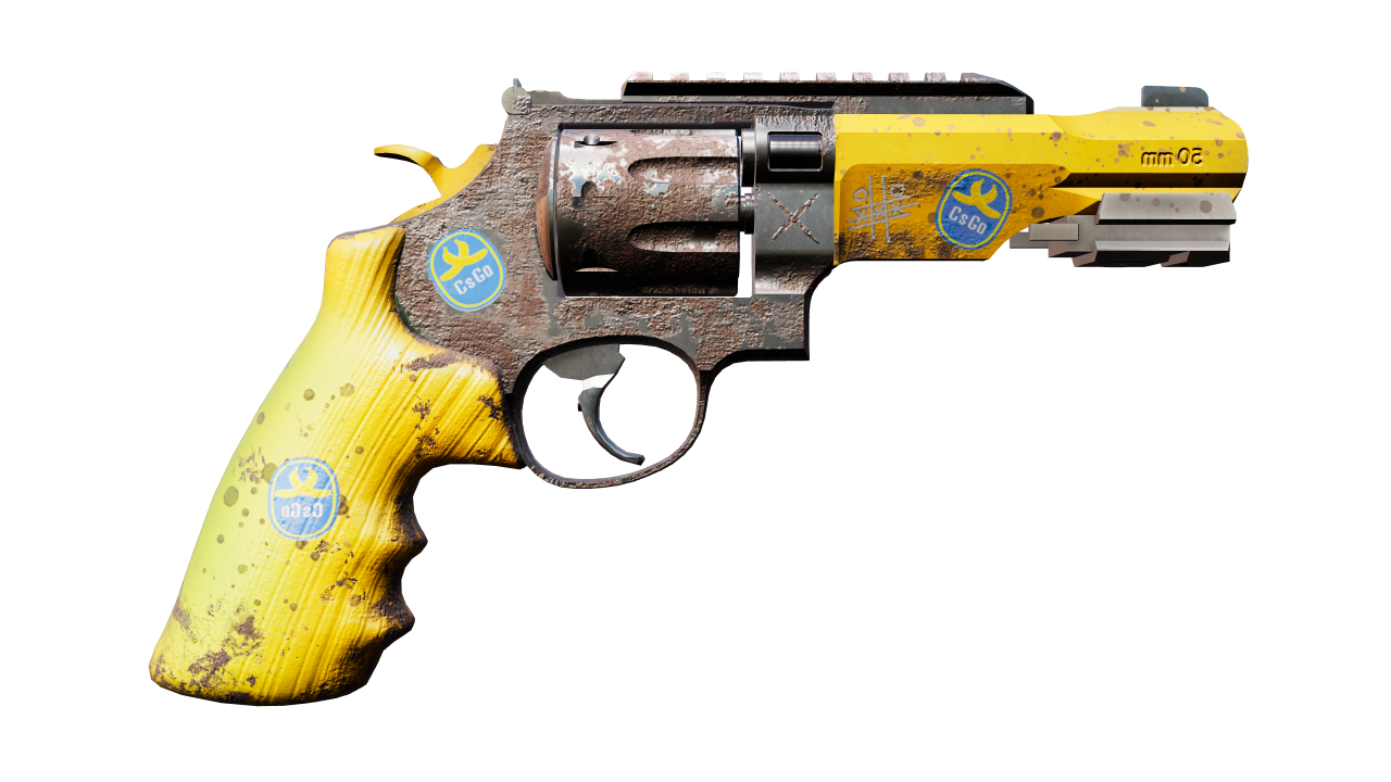 Back view of R8 Revolver | Banana Cannon