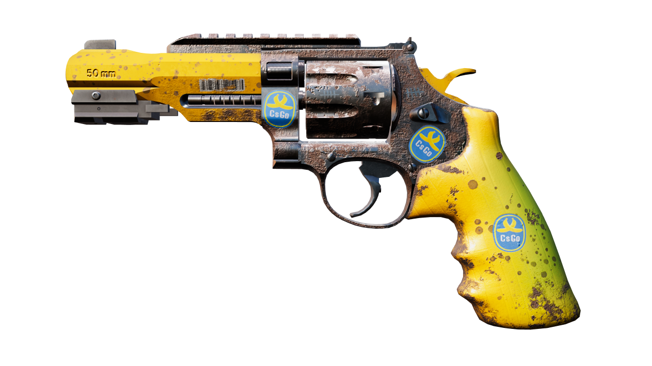 Front view of R8 Revolver | Banana Cannon