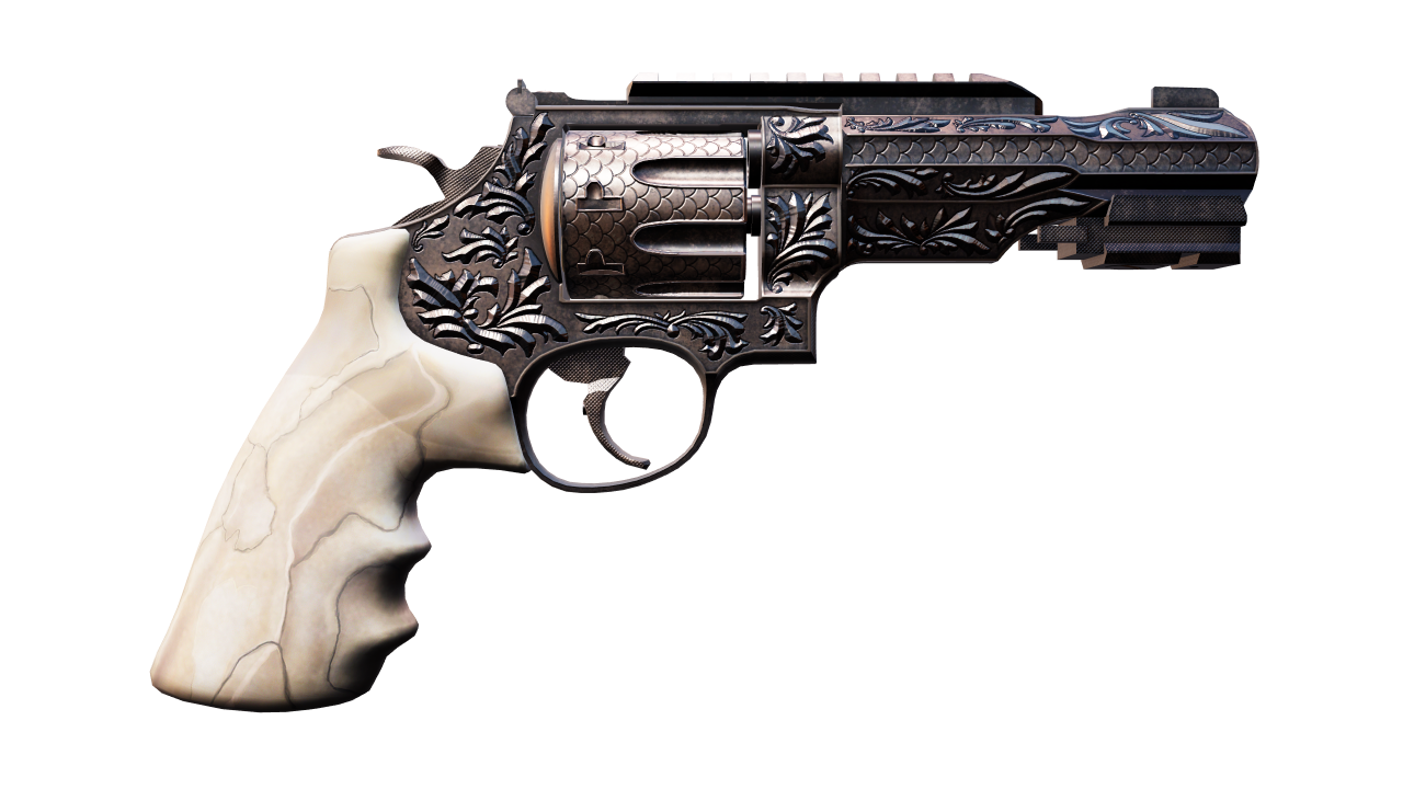 Back view of R8 Revolver | Inlay