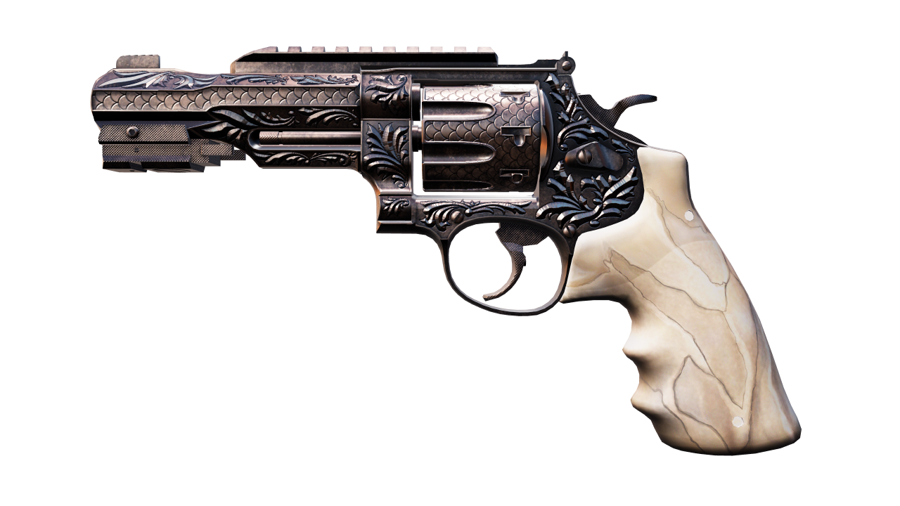 Front view of R8 Revolver | Inlay
