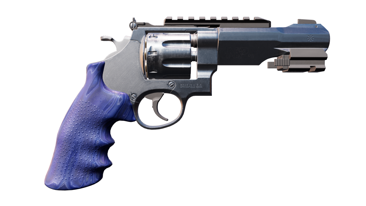Back view of R8 Revolver | Cobalt Grip