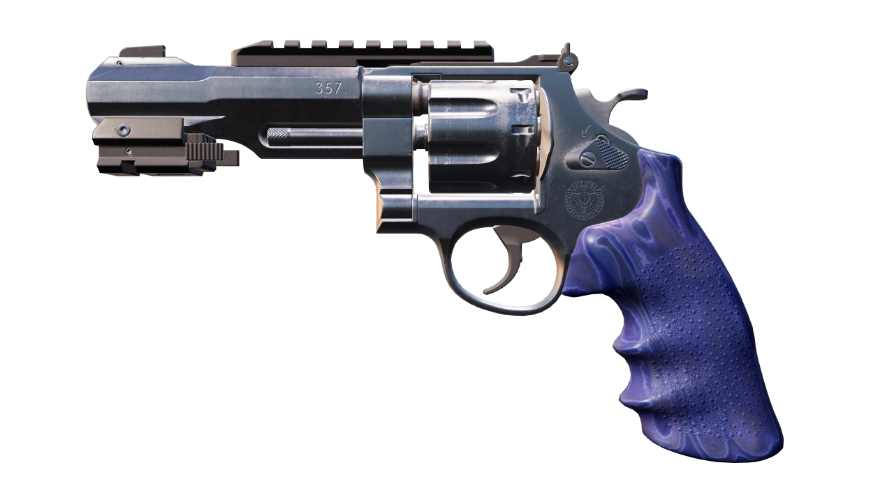 Front view of R8 Revolver | Cobalt Grip