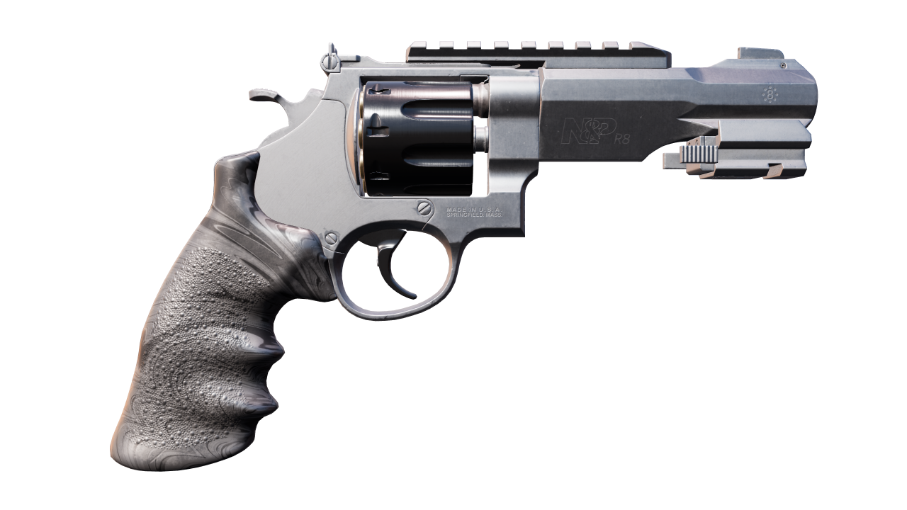 Back view of R8 Revolver | Dark Chamber
