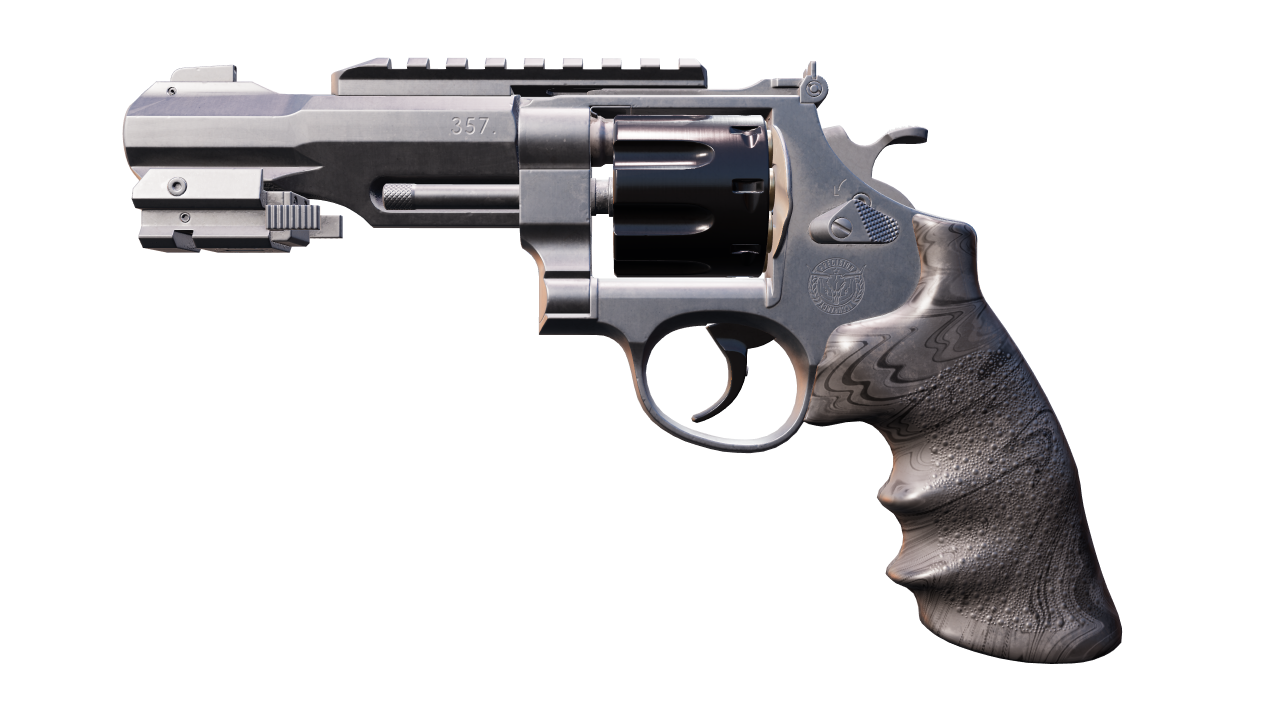 Front view of R8 Revolver | Dark Chamber