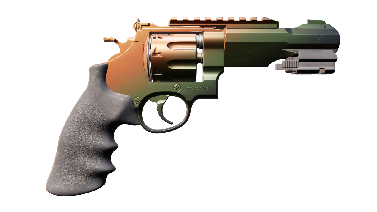 Back view of R8 Revolver | Amber Fade
