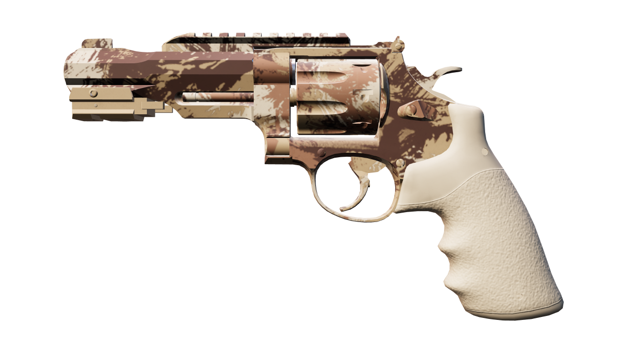 Front view of R8 Revolver | Desert Brush