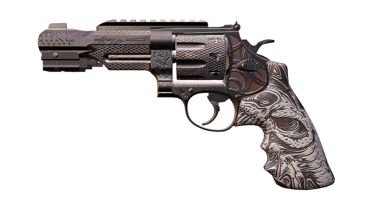 Front view of R8 Revolver | Bone Forged