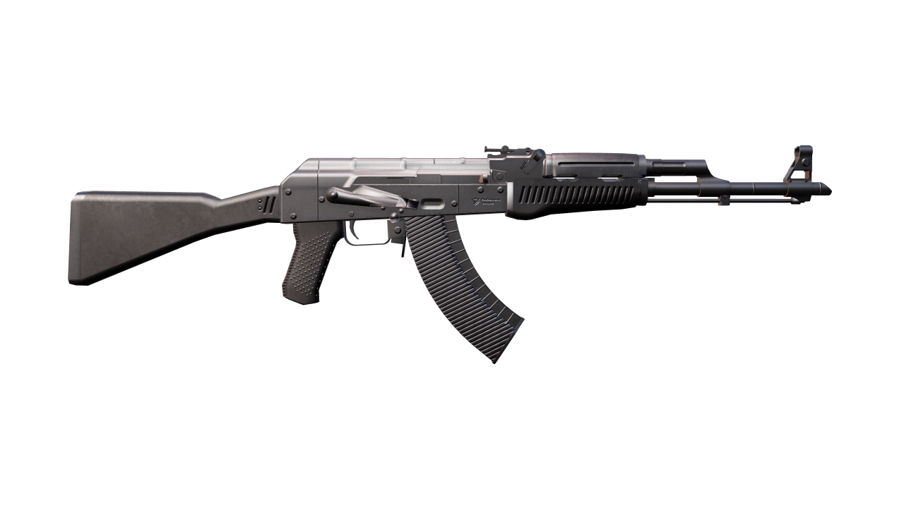 Back view of AK-47 | Slate