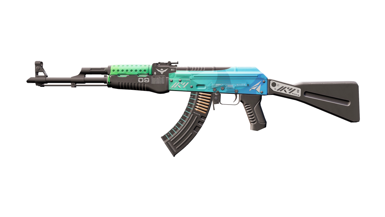 Front view of AK-47 | Ice Coaled