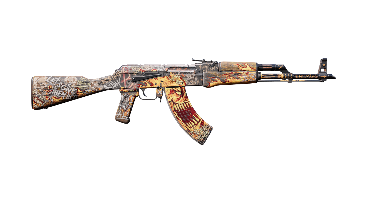 Back view of AK-47 | Searing Rage