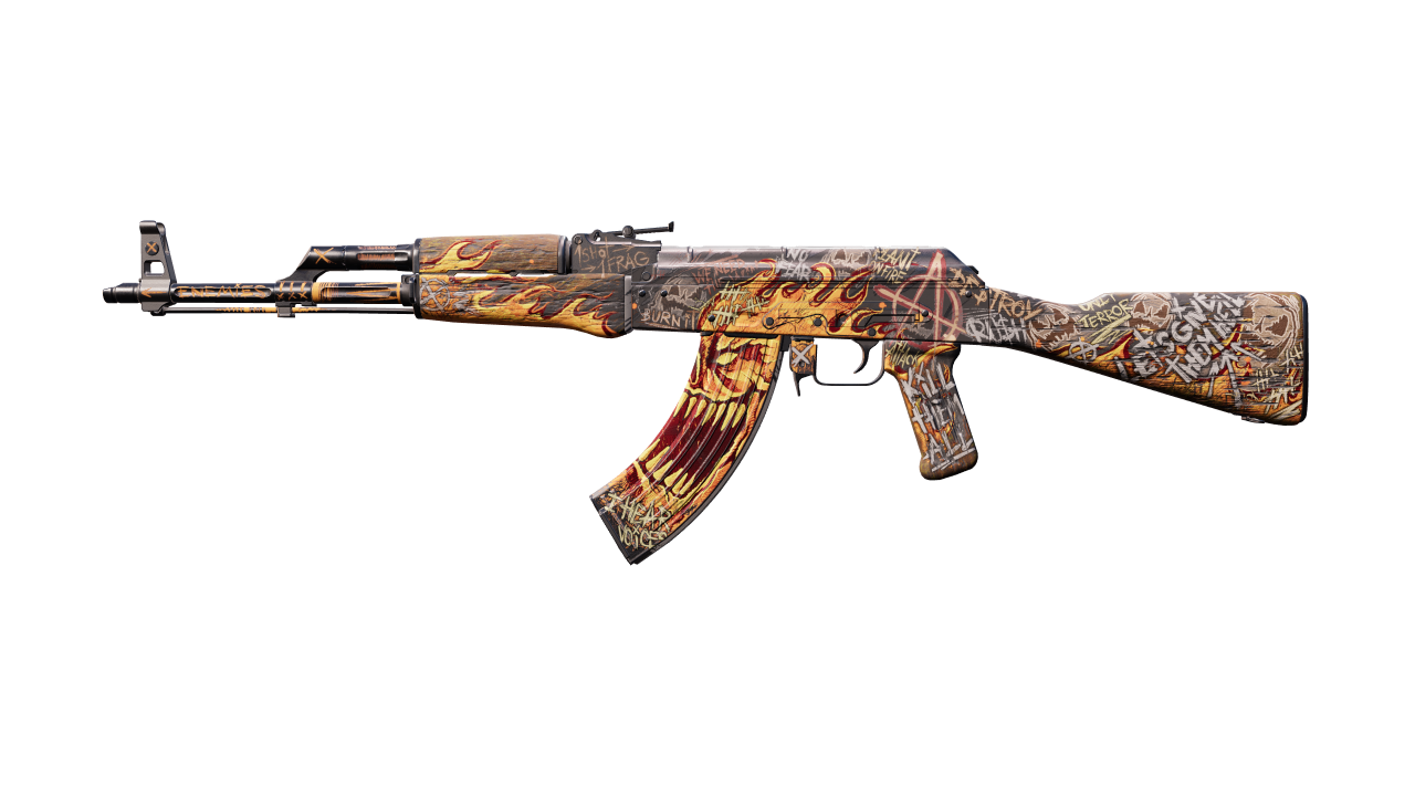 Front view of AK-47 | Searing Rage