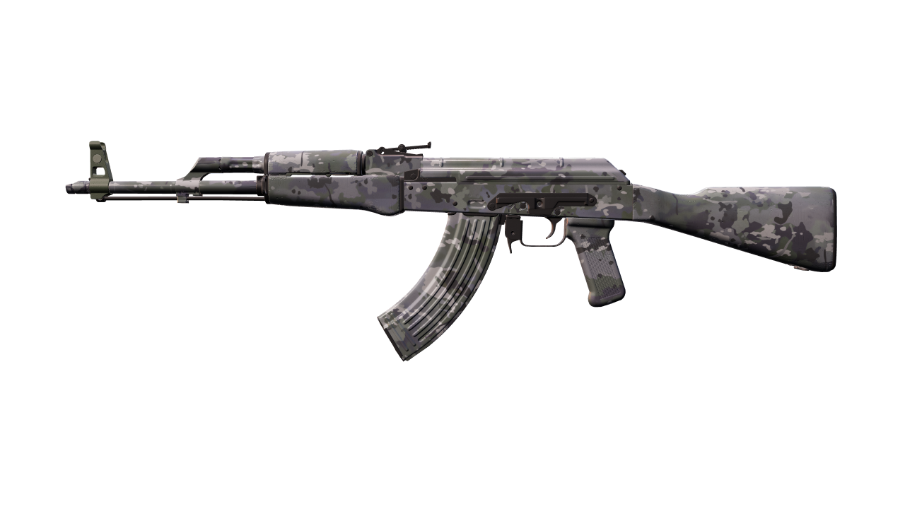 Front view of AK-47 | VariCamo Grey