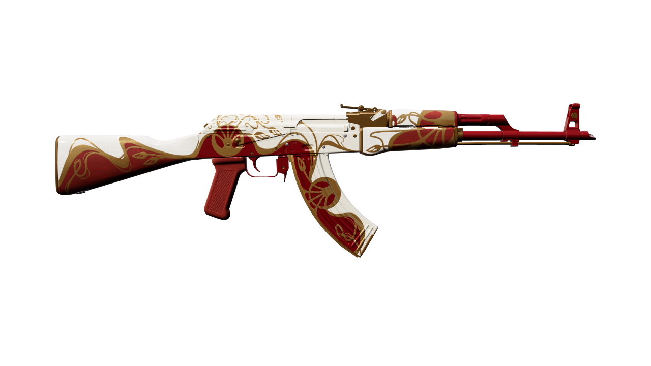 Back view of AK-47 | Nouveau Rouge