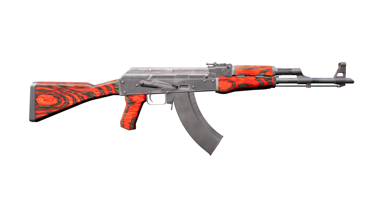 Back view of AK-47 | Red Laminate
