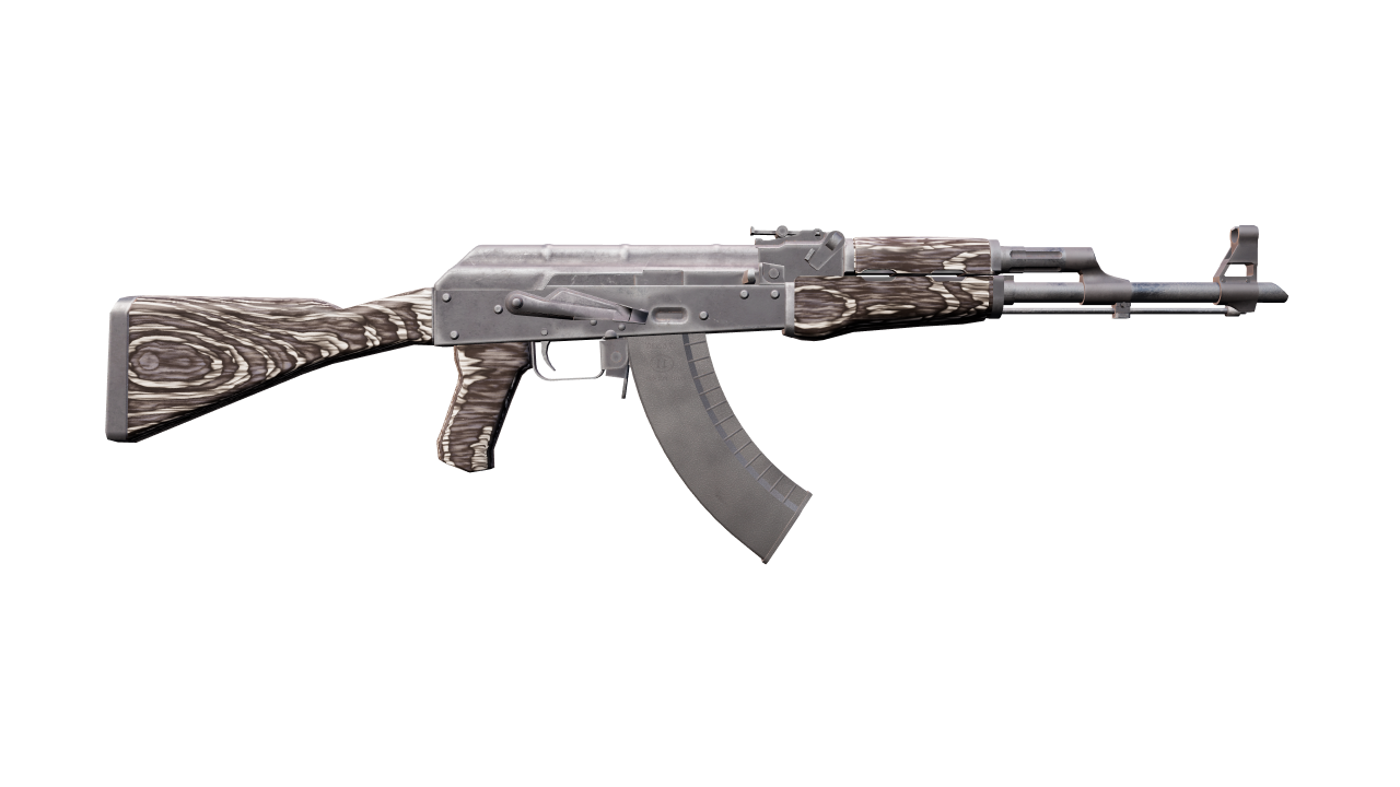 Back view of AK-47 | Black Laminate