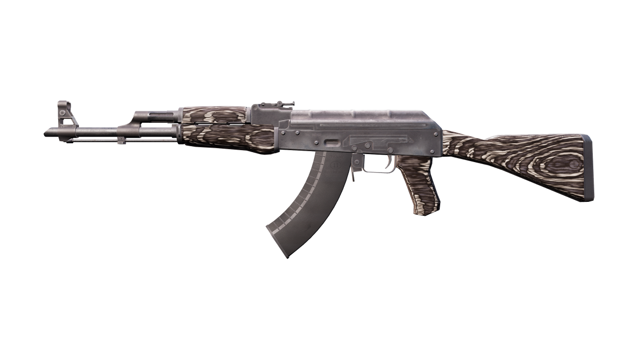 Front view of AK-47 | Black Laminate