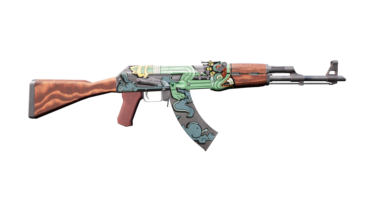 Back view of AK-47 | Fire Serpent