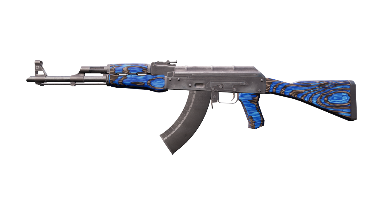 Front view of AK-47 | Blue Laminate