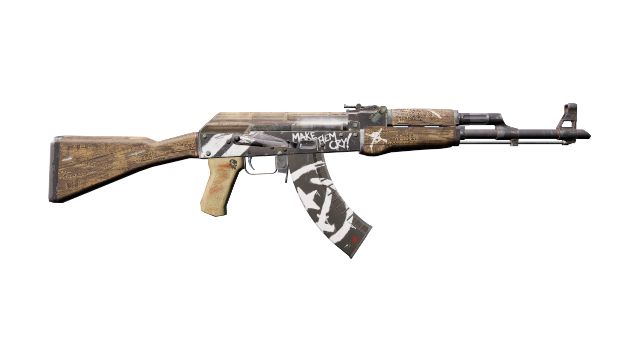 Back view of AK-47 | Wasteland Rebel