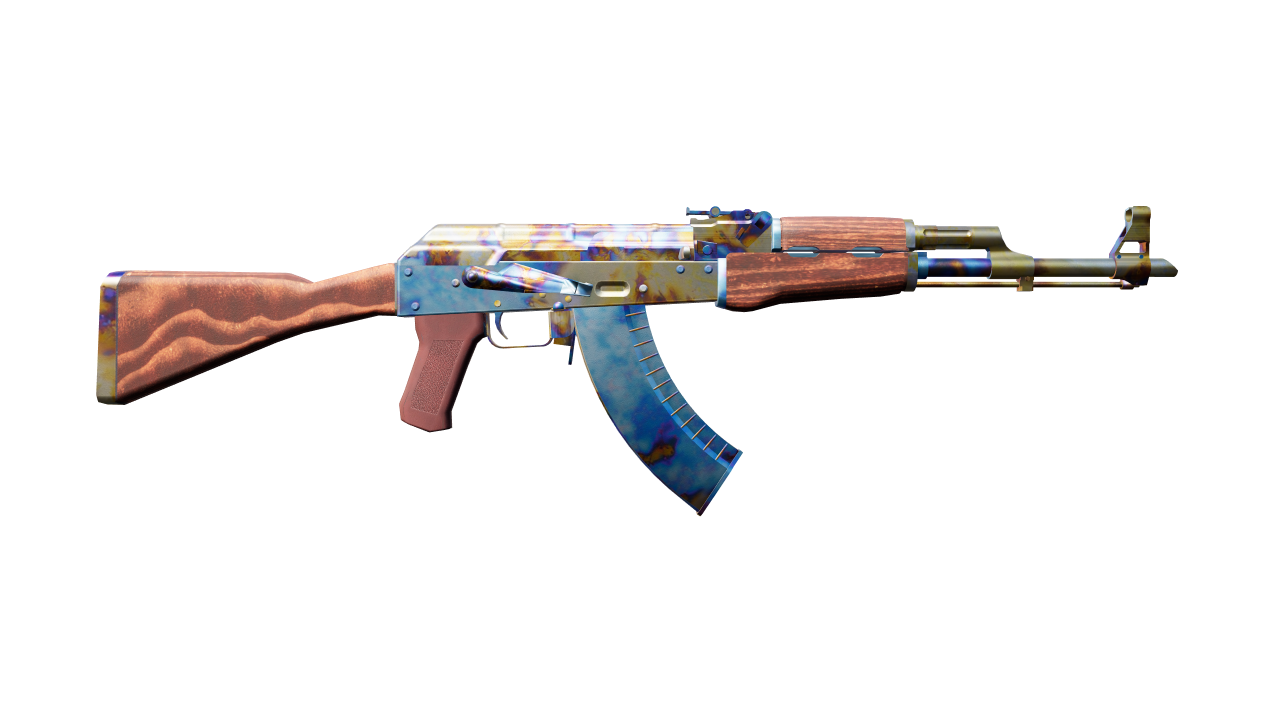 Back view of AK-47 | Case Hardened