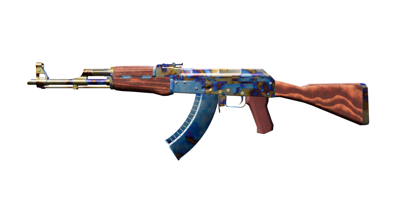 Front view of AK-47 | Case Hardened