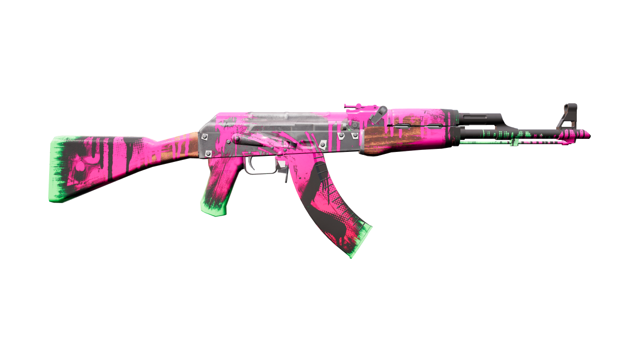 Back view of AK-47 | Neon Revolution