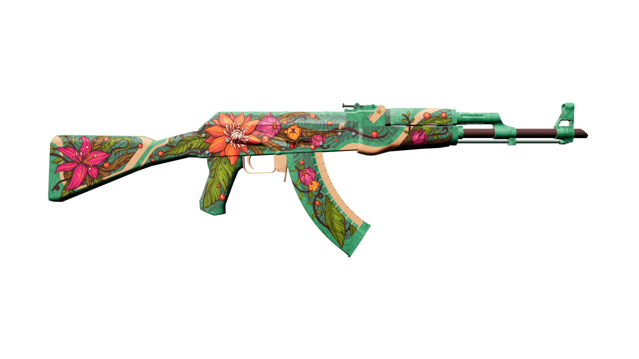 Back view of AK-47 | Wild Lotus