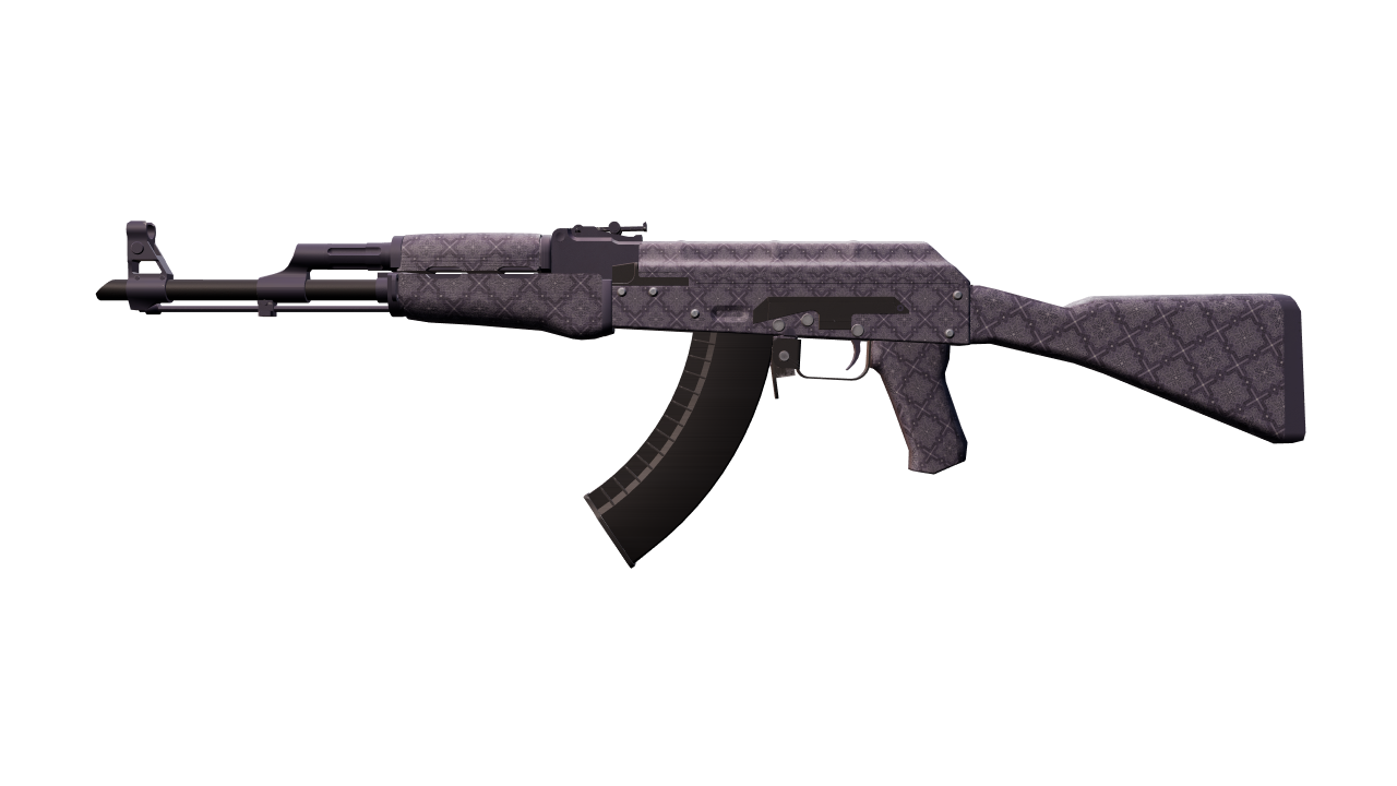 Front view of AK-47 | Baroque Purple