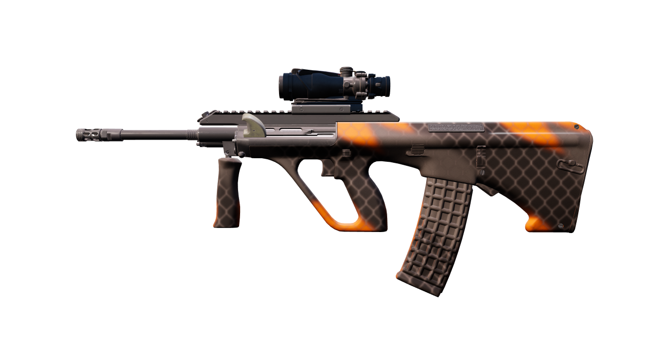 Front view of AUG | Condemned