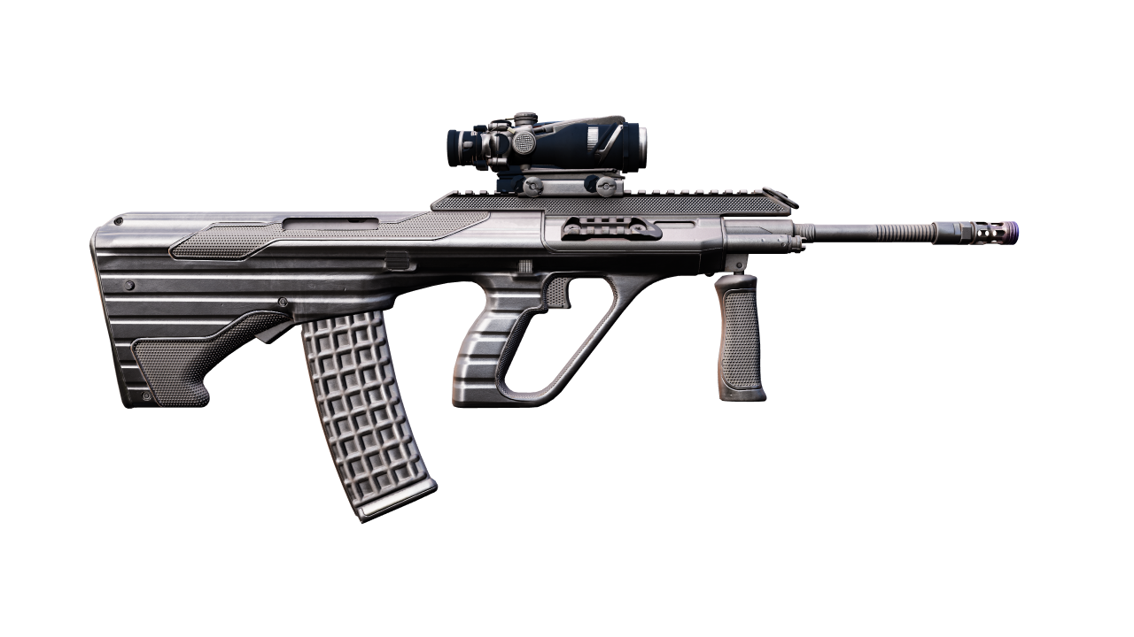 Back view of AUG | Steel Sentinel