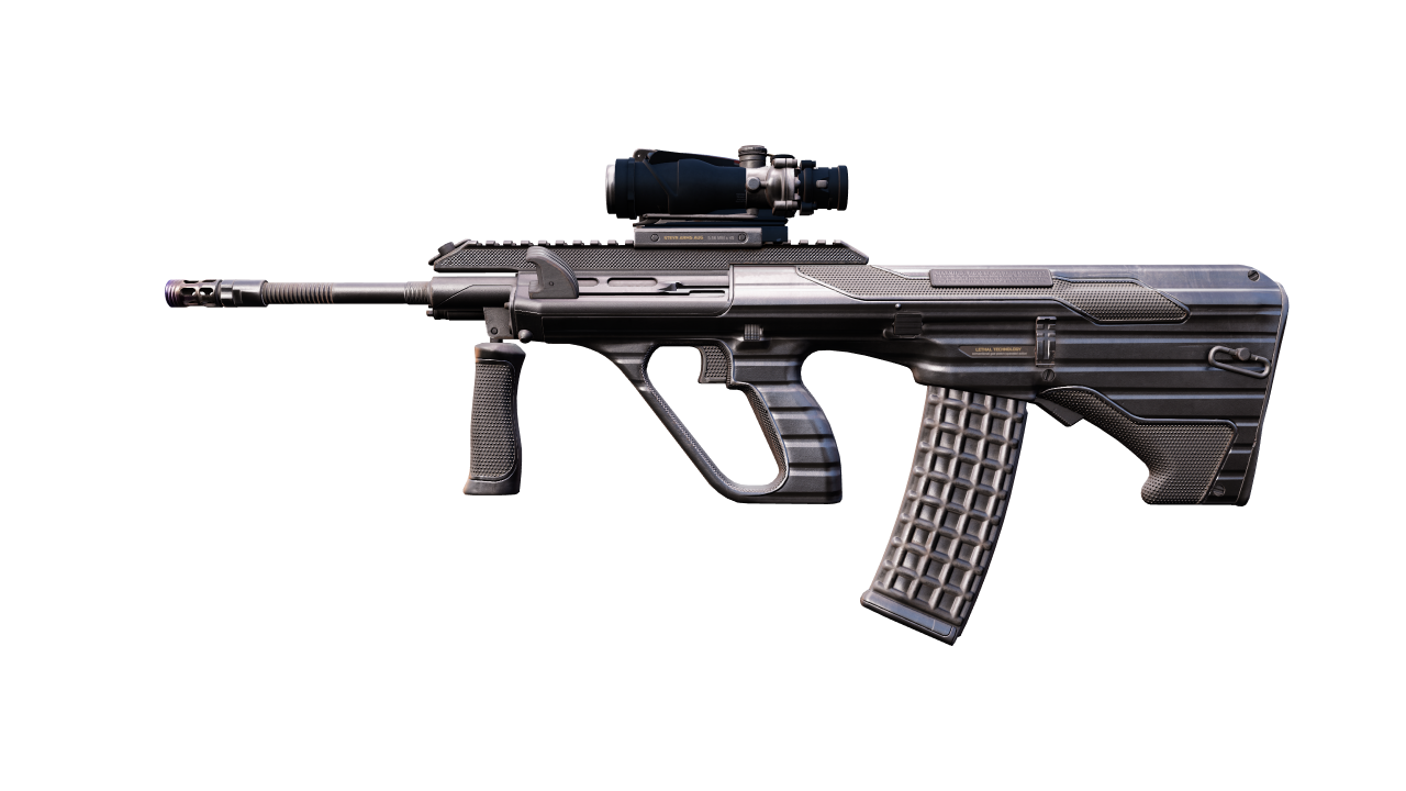 Front view of AUG | Steel Sentinel