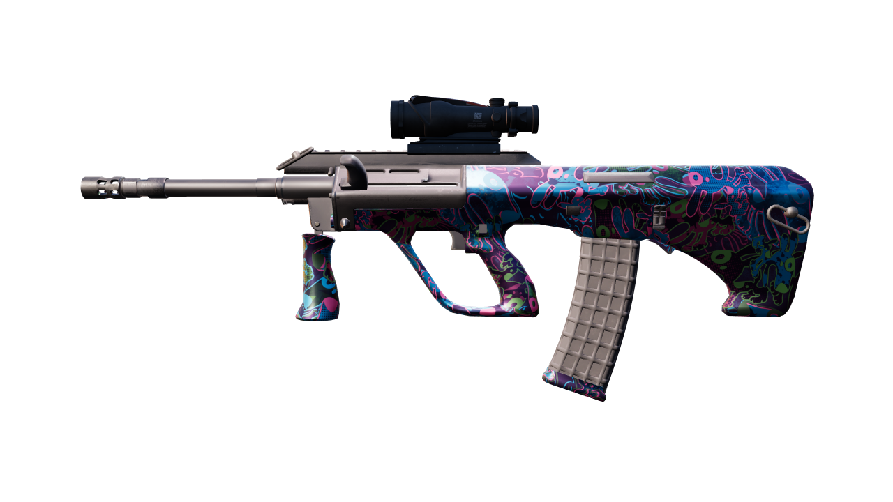 Front view of AUG | Death by Puppy