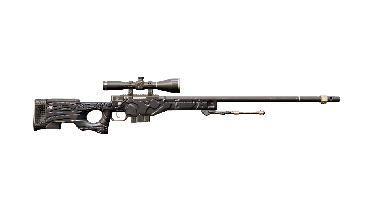 Back view of AWP | Black Nile
