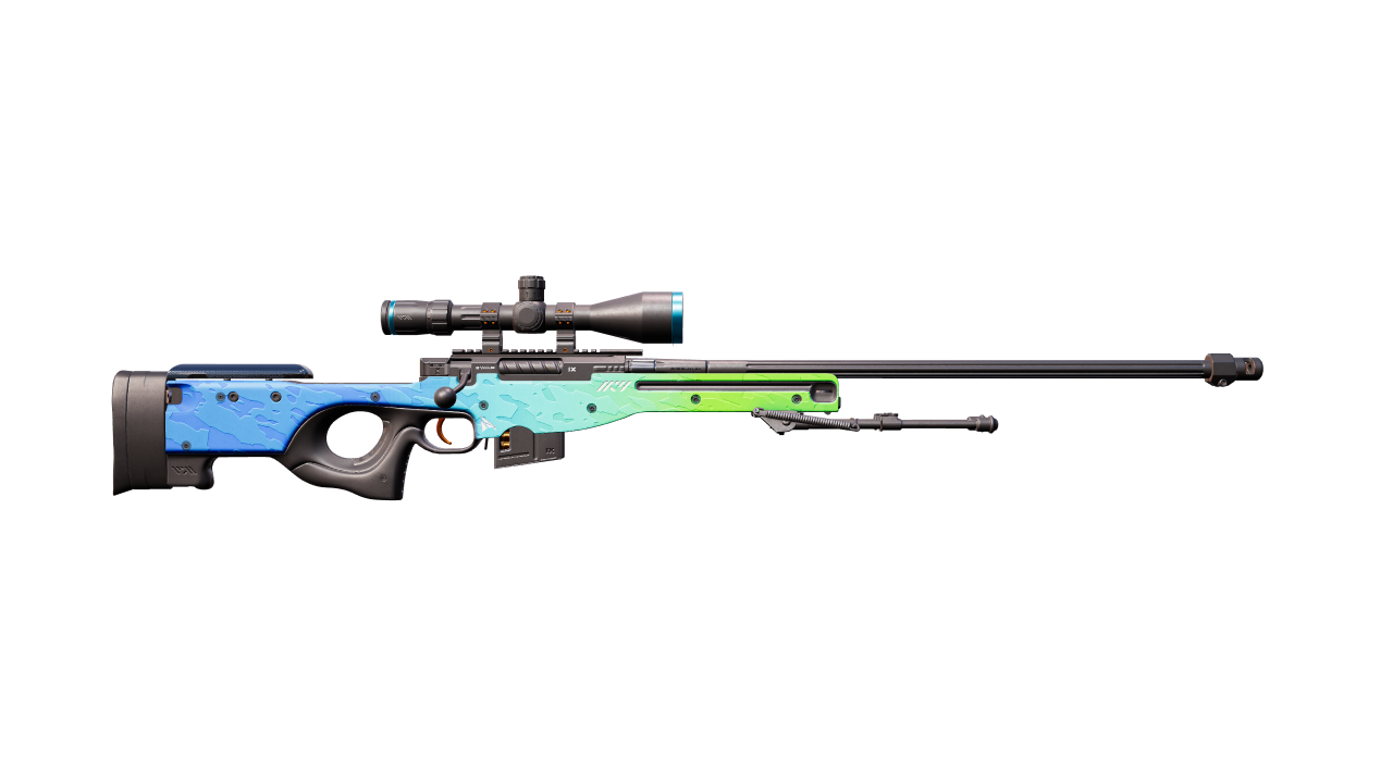 Back view of AWP | Ice Coaled